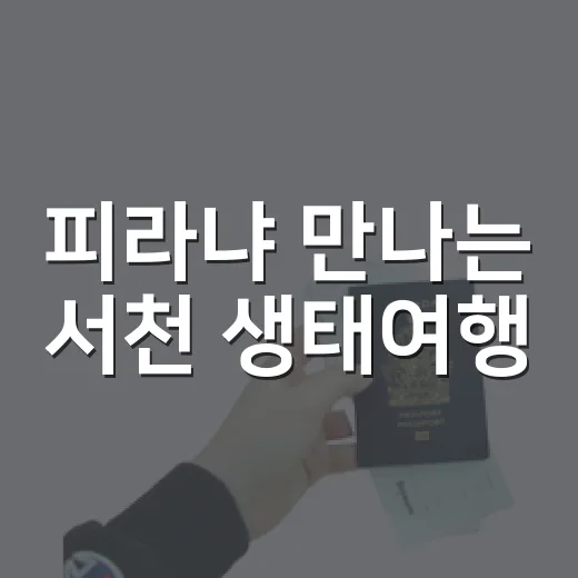 피라냐 만나는 서천 생태여행
