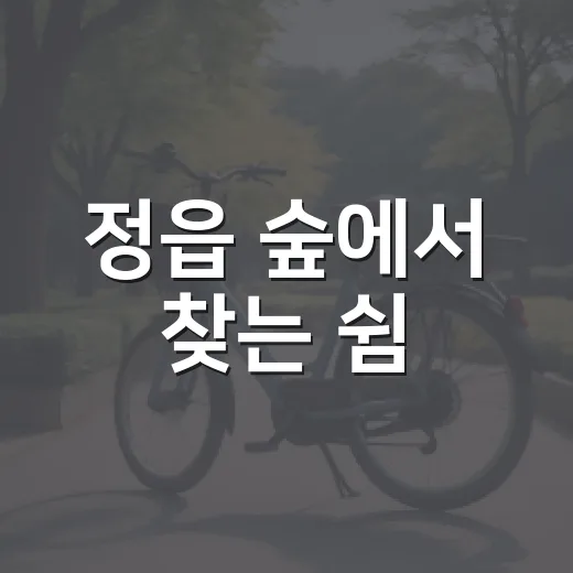 정읍 숲에서 찾는 쉼