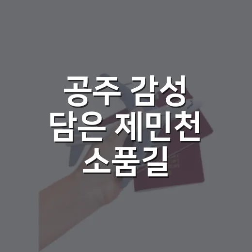 공주 감성 담은 제민천 소품길