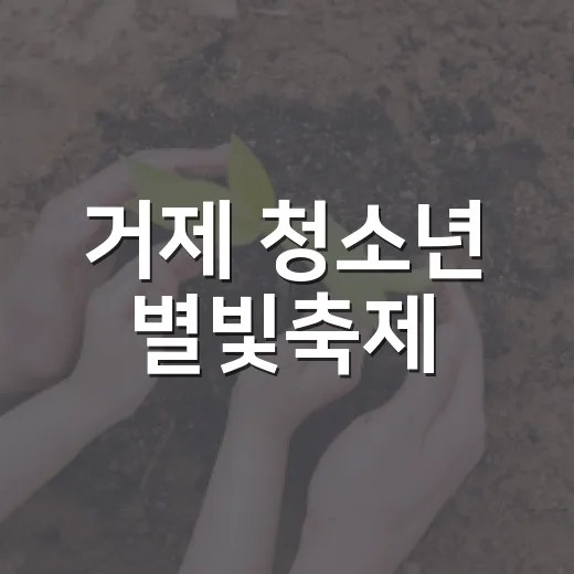 거제 청소년 별빛축제