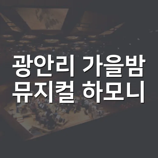 광안리 가을밤 뮤지컬 하모니