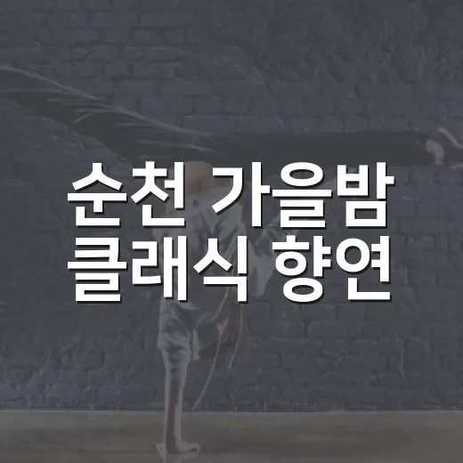 순천 가을밤 클래식 향연
