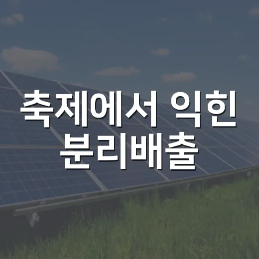 축제에서 익힌 분리배출