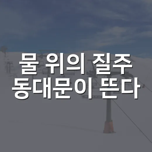 물 위의 질주 동대문이 뜬다