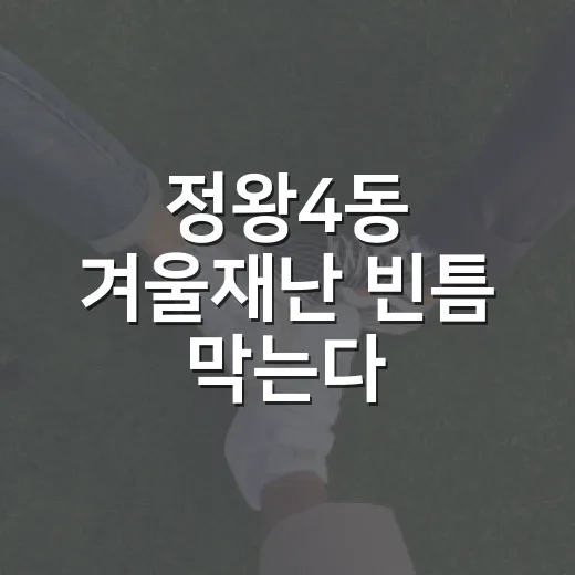 정왕4동 겨울재난 빈틈 막는다