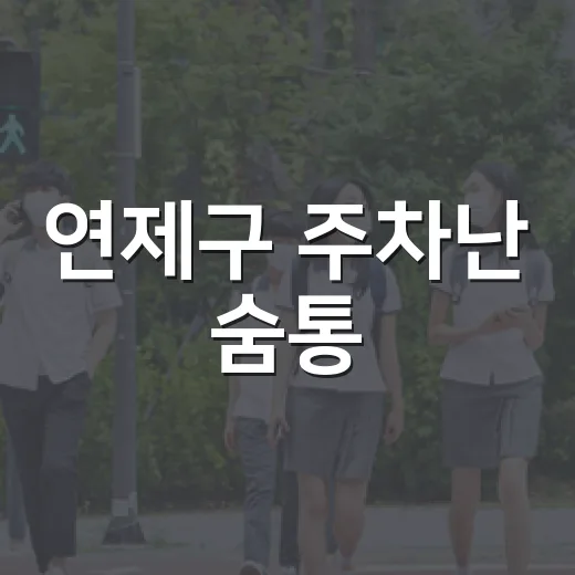 연제구 주차난 숨통