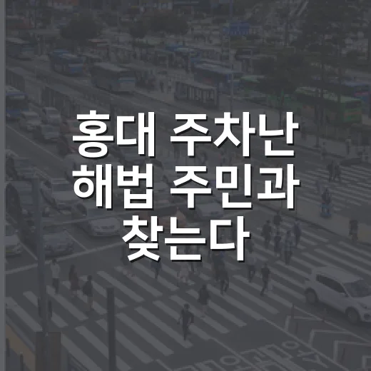 홍대 주차난 해법 주민과 찾는다