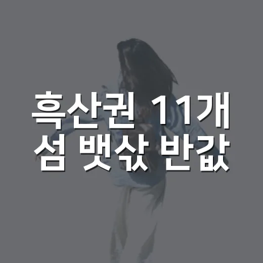 흑산권 11개 섬 뱃삯 반값