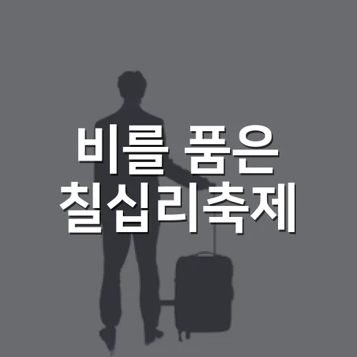 비를 품은 칠십리축제