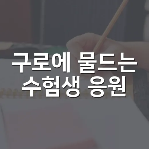 구로에 물드는 수험생 응원