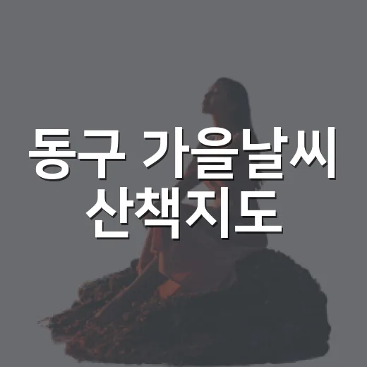 동구 가을날씨 산책지도