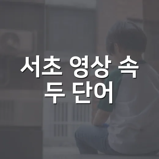 서초 영상 속 두 단어