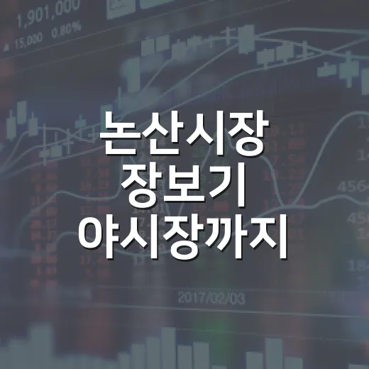 논산시장 장보기 야시장까지