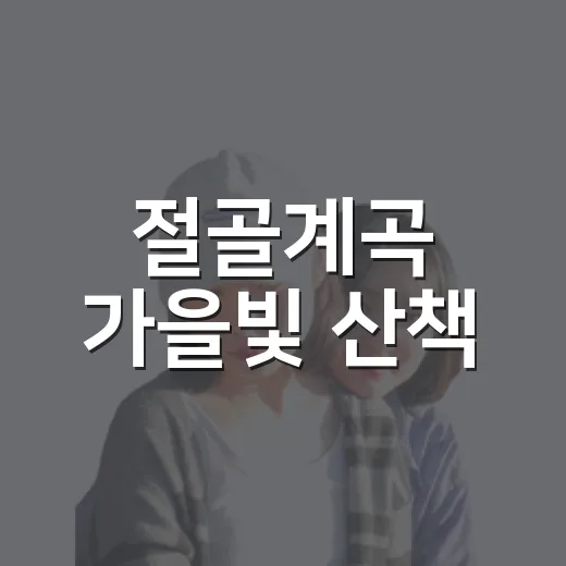 절골계곡 가을빛 산책