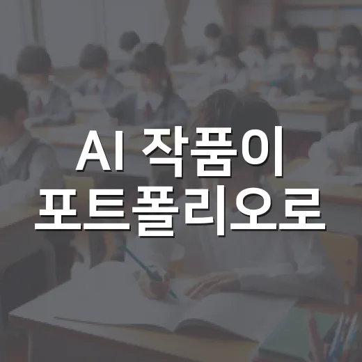 AI 작품이 포트폴리오로