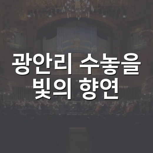 광안리 수놓을 빛의 향연