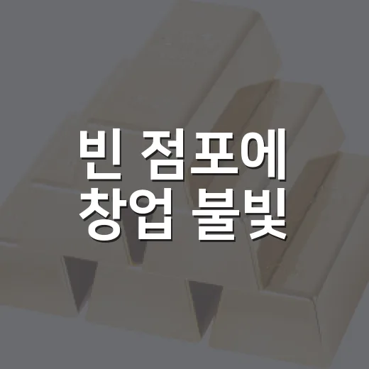 빈 점포에 창업 불빛