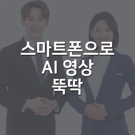 스마트폰으로 AI 영상 뚝딱