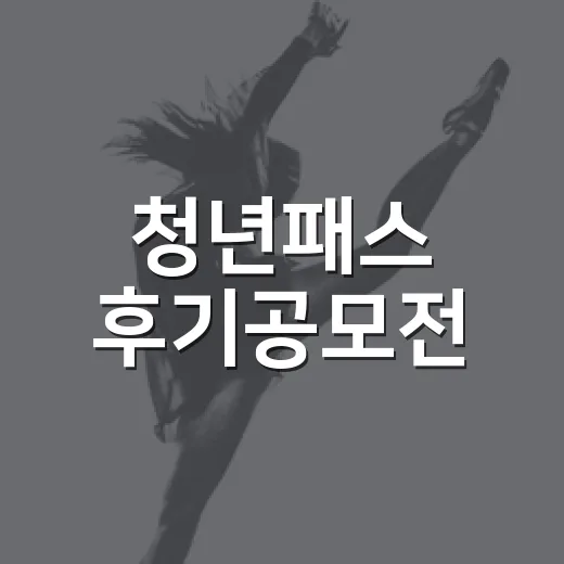 청년패스 후기공모전
