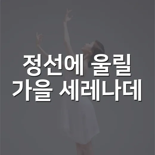 정선에 울릴 가을 세레나데