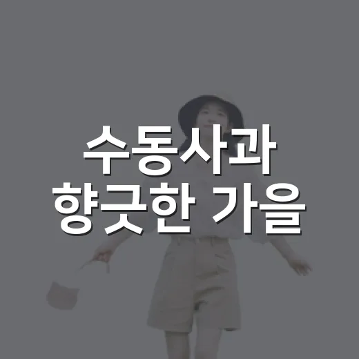 수동사과 향긋한 가을