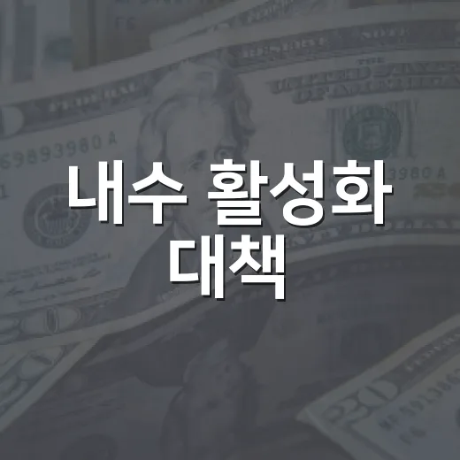 내수 활성화 대책, 연말까지 집중 시행