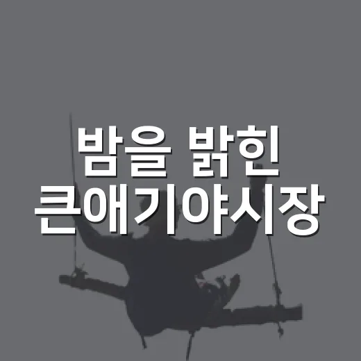 밤을 밝힌 큰애기야시장