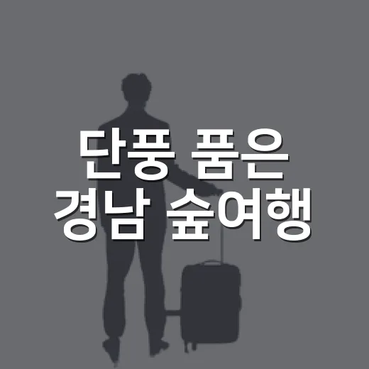 단풍 품은 경남 숲여행