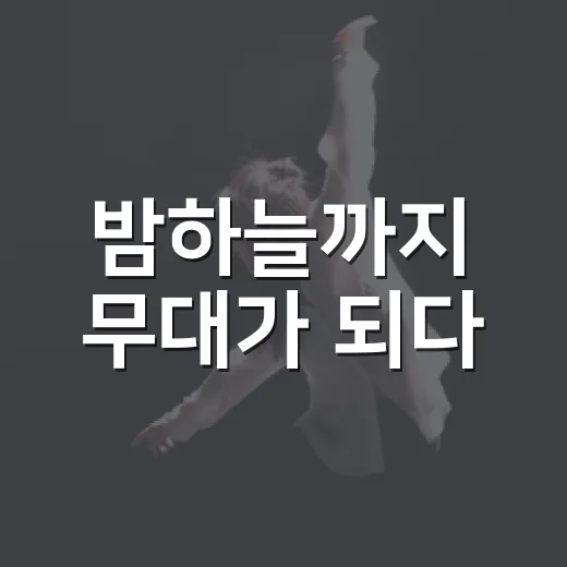 밤하늘까지 무대가 되다