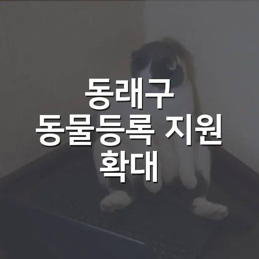 동래구 동물등록 지원 확대