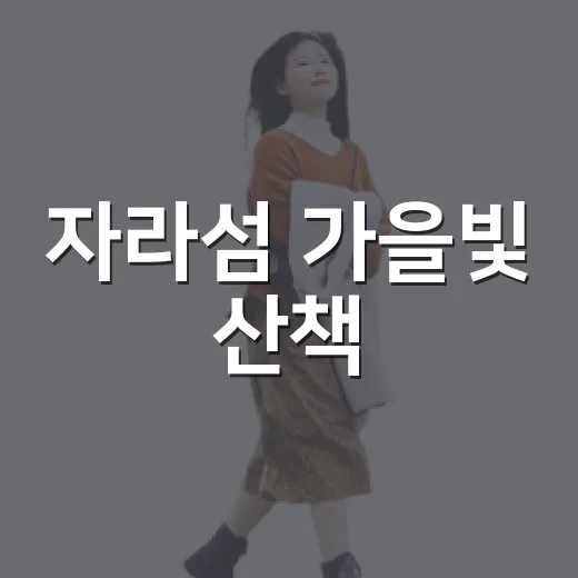자라섬 가을빛 산책