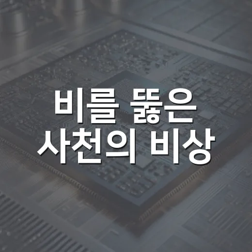 비를 뚫은 사천의 비상
