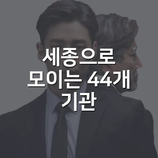 세종으로 모이는 44개 기관