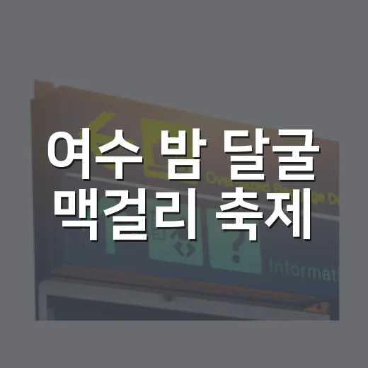 여수 밤 달굴 맥걸리 축제