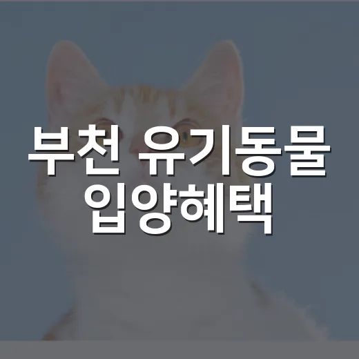 부천 유기동물 입양혜택
