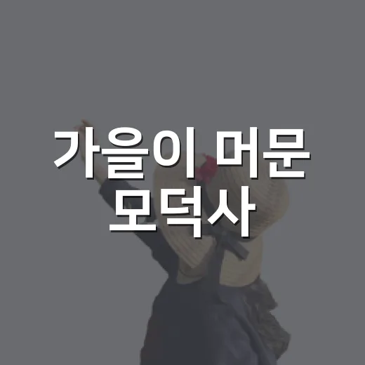 가을이 머문 모덕사