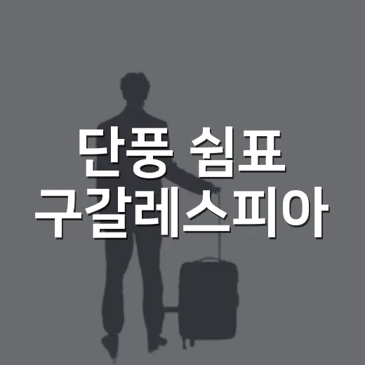 단풍 쉼표 구갈레스피아