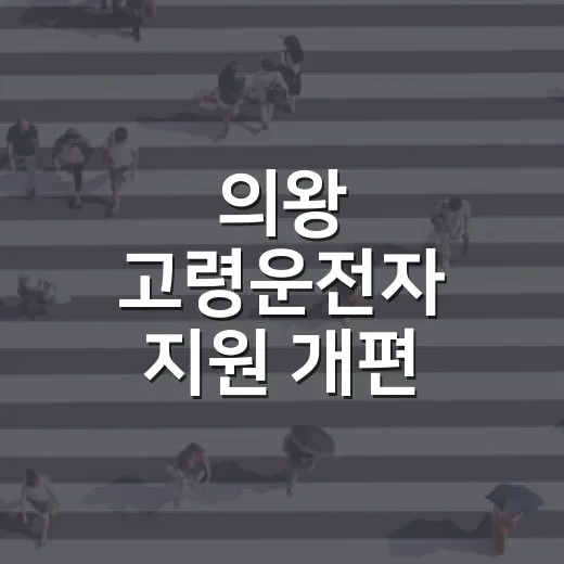 의왕 고령운전자 지원 개편