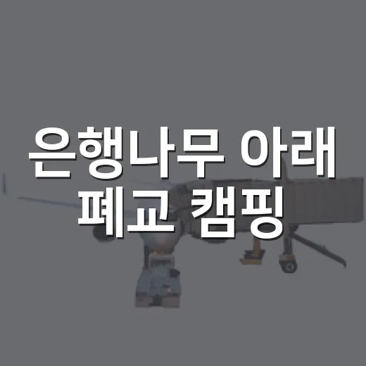 은행나무 아래 폐교 캠핑