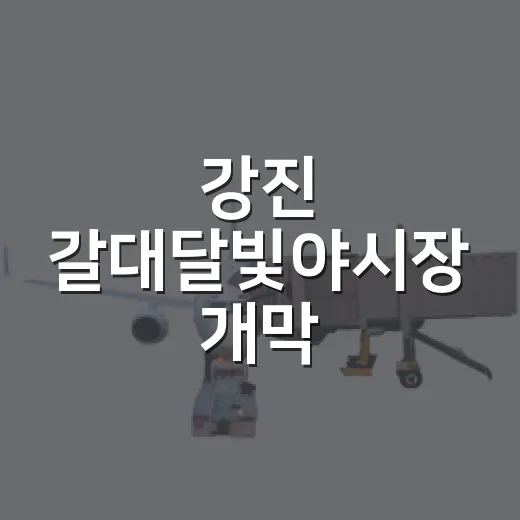 강진 갈대달빛야시장 개막