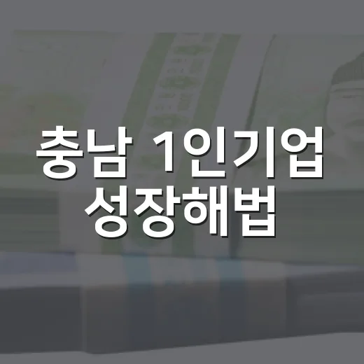 충남 1인기업 성장해법