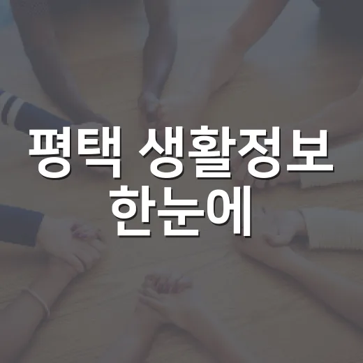 평택 생활정보 한눈에