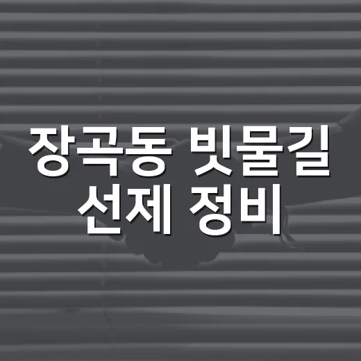 장곡동 빗물길 선제 정비