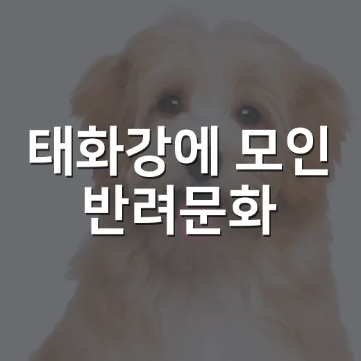 태화강에 모인 반려문화