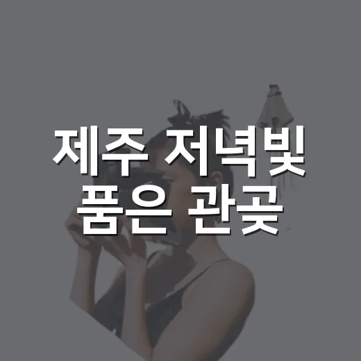 제주 저녁빛 품은 관곶