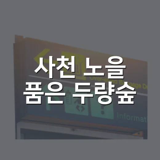 사천 노을 품은 두량숲