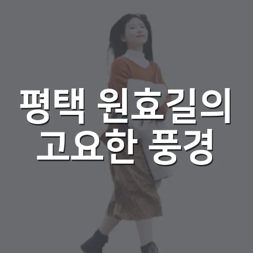 평택 원효길의 고요한 풍경