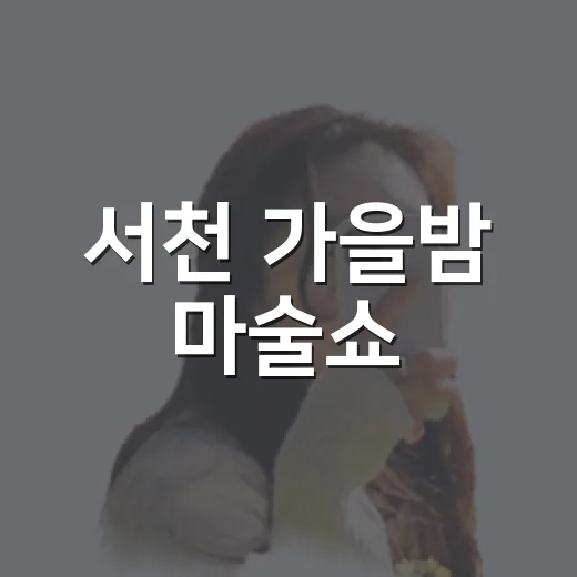 서천 가을밤 마술쇼
