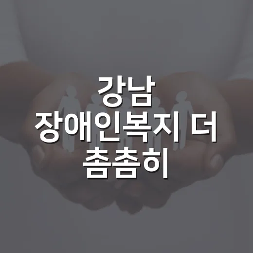 강남 장애인복지 더 촘촘히
