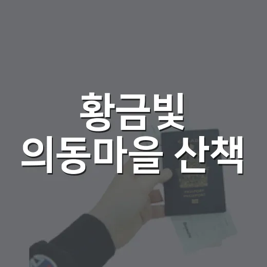 황금빛 의동마을 산책